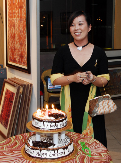 Birthday cake cutting session Birthday cake cutting session