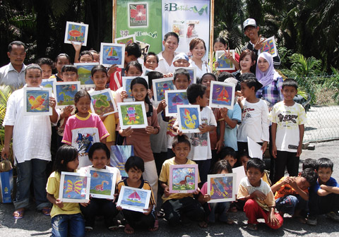 Every one is so happy with their batik creation