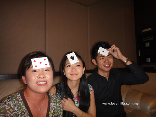 silly moment - playing cards ( me, siao shi & Eric )