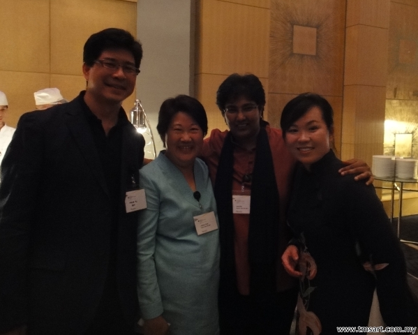 Emilia Tan & Malek Ali ( far left), Managing Director of BFM Radio station