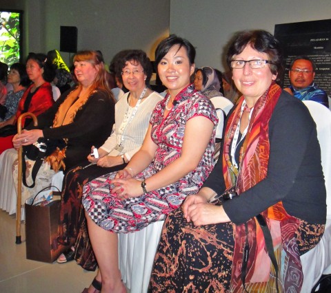 with all the international batik artist speakers during the charity fashion show at National Art Gallery Malaysia