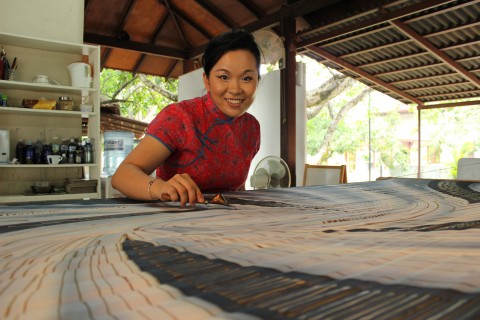 Batik artist Emilia Tan 
