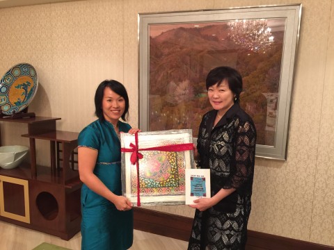 with Wife of Japan Prime Minister, madam Akie Abe
